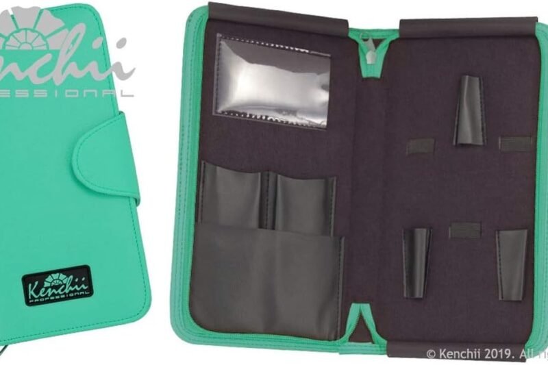Kenchii Shear & Scissor Case Hold 5 Beauty or Grooming Shears Ergonomic Design