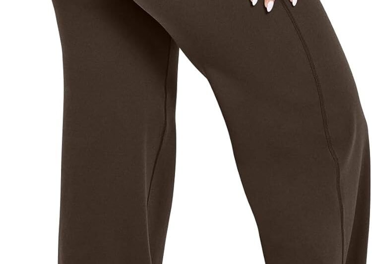 OQQ Yoga Pants Women High Waist Stretch Casual Soft Straight Leg Bottoms