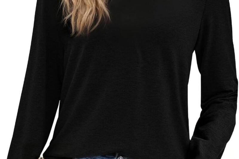 GAYHAY Long Sleeve Shirts for Women – Fall Winter Clothes Crew Neck Casual Tops Loose Fit Tees Fashion Outfits 2025