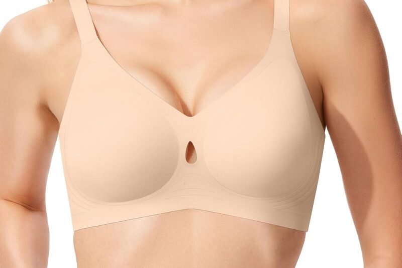 Bras for Women No Underwire Wireless Jelly Bras Full Coverage Seamless Push Up Bralettes Support Tshirt Bra