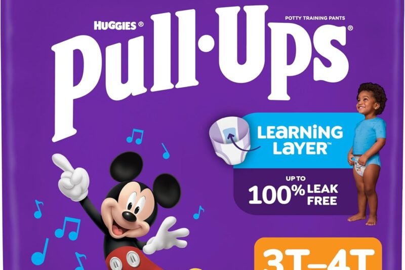 Pull-Ups Boys’ Potty Training Pants, Size 3T-4T Training Underwear (32-40 lbs), 112 Count