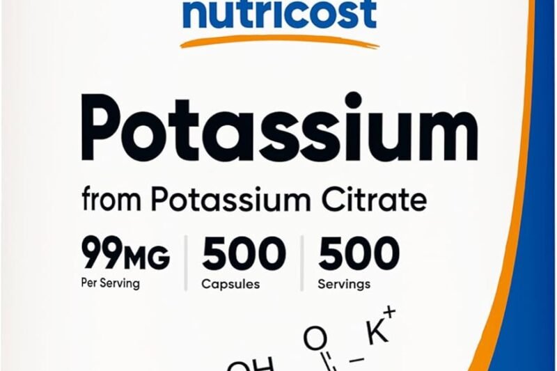 Nutricost Potassium Citrate 99mg, 500 Capsules