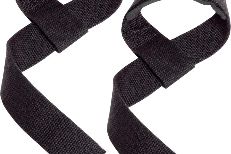 Harbinger Padded Cotton Lifting Straps with NeoTek Cushioned Wrist, 21.5 Inch Length, 1.5 Inch Width, Pair, Weightlifting Wrist Straps for Deadlifts and Strength Training